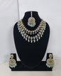 Royal Blue Layered Necklace Set Round Earrings & Maang Tikka