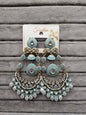 Handcrafted Meenakari & Pearl Bahubali Earrings