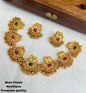 Antique Matte Finish Elephant Motif Choker Necklace Set
