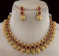 Emerald Green Lakshmi Motif Choker Set