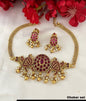 Gold-Plated Peacock Temple Choker