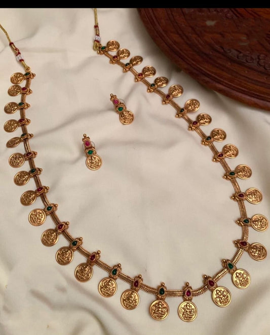 South Indian Temple Coin Necklace