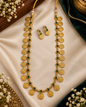 Traditional Lakshmi Coin Kasu Mala Long Necklace Set