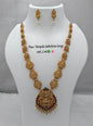 South Indian Lakshmi Motif Temple Long Necklace Set