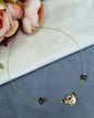 Invisible South Half Moon Desing Necklace Set