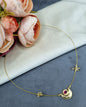 Invisible South Half Moon Desing Necklace Set