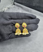 Gold-Tone Temple Jhumka Earrings