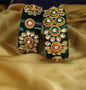 Green Handcrafted Kada Bangles for Woman