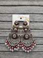 Handcrafted Meenakari & Pearl Bahubali Earrings