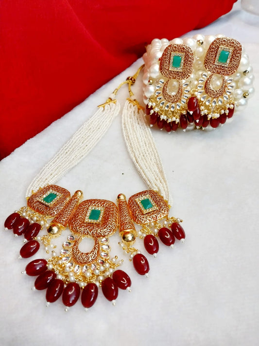 Multi-Strand Seed Pearl Necklace Set