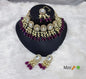 Wine Beads & Pearl Clusters Jewellery Set