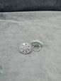 Silver Finish American Diamond Floral Statement Ring