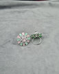 Deep Green American Diamond Floral Ring