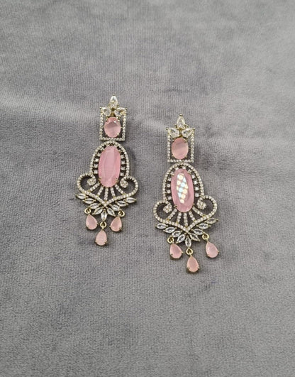 American Diamond Drop Dangler Earrings For Women & Girls