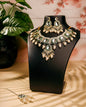 Emerald Green Meena & Pearl Drops Choker Set